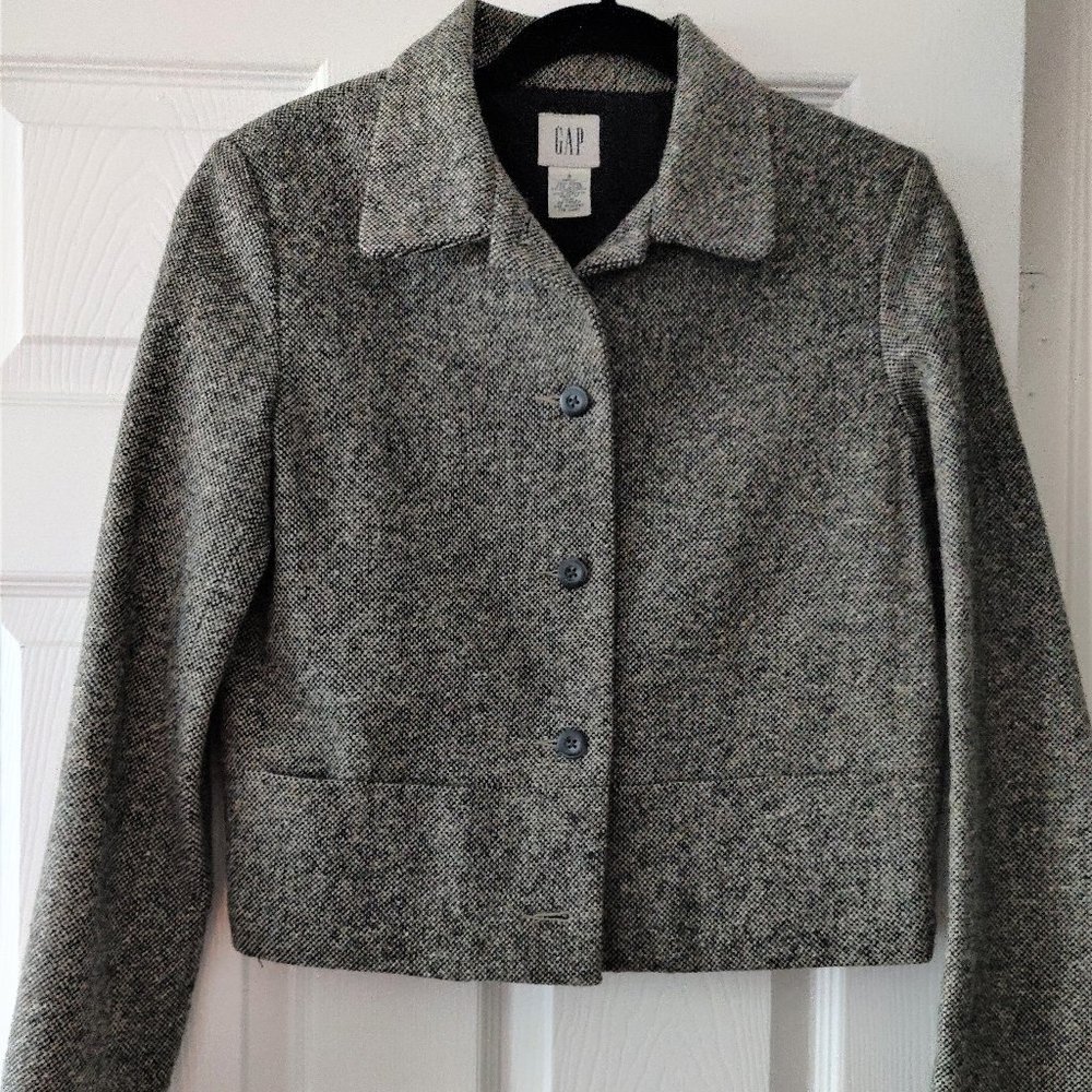 Cropped Wool Suit Set